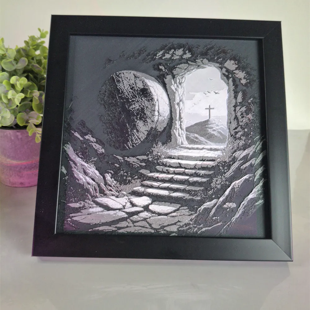 He Is Risen – Realistic 3D Empty Tomb Artwork