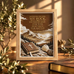 Load image into Gallery viewer, Psalm 144:1 “My Rock” — Christian Wall Art
