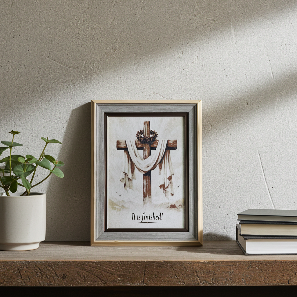 It Is Finished – 3D Cross Artwork